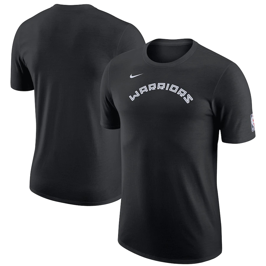 Men's Golden State Warriors Black 2022/23 City Edition Essential Warmup T-Shirt Men's Golden State Warriors Black 2022/23 City Edition Essential Warmup T-Shirt
